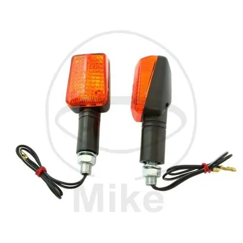 Mini par de indicadores de cristal amarillo largo E-mark 12V 21W conexión M10 Beliebt