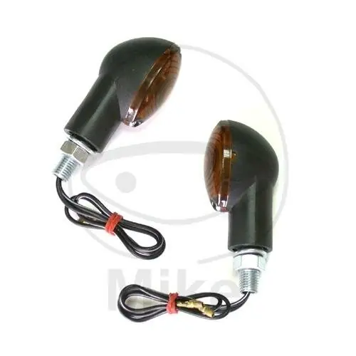 Top-Angebot Mini turn signal pair JMP CATEYE black short E-mark 12V 21W M10 connection