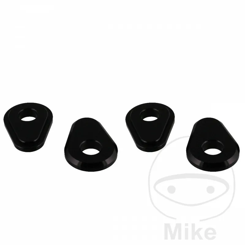 Sale Turn signal mounting adapter plate set aluminum 38.2x26.x mm black