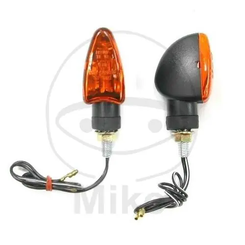 Markenware Miniblinker Paar JMP TRIUMPH 2 schwarz kurz E-Prüfzeichen 12V 21W