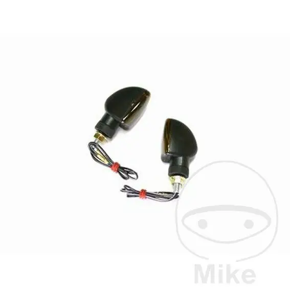 Abverkauf Mini par de intermitentes JMP TRIUMPH 2 negro corto de vidrio ahumado E-mark 12V 21W