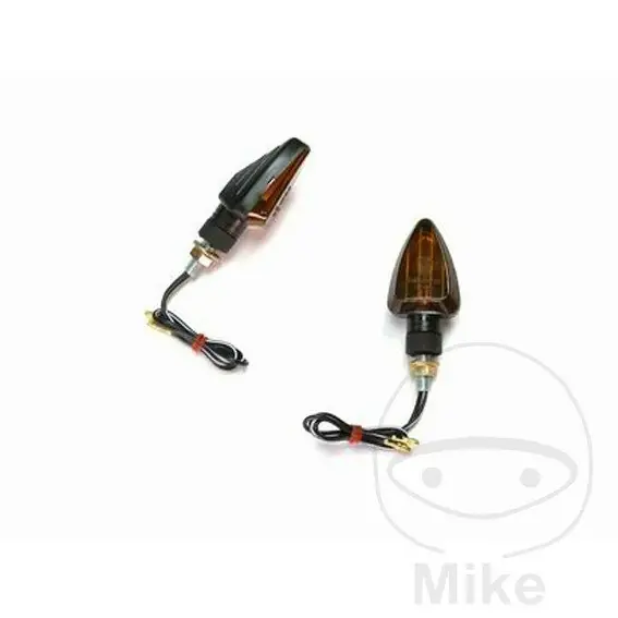 Echt Mini par de intermitentes JMP TRILOOK cortos de cristal ahumado E-mark 12V 21W