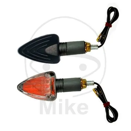 Sofort Bestellen Mini turn signal pair JMP TRILOOK long black clear glass E-mark 12V 21W