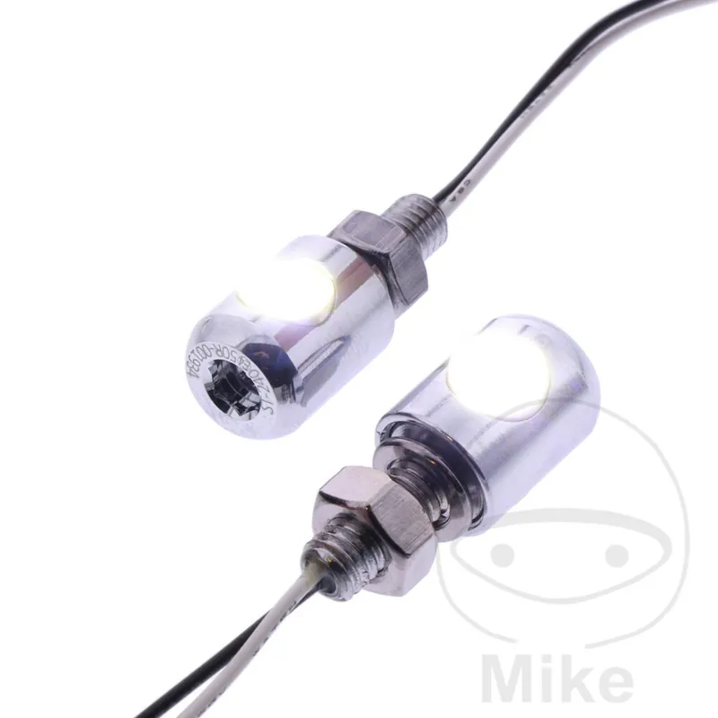 Neu Im Sortiment Kennzeichen Leuchte Satz BOLT chrom 16 x 13 mm breit