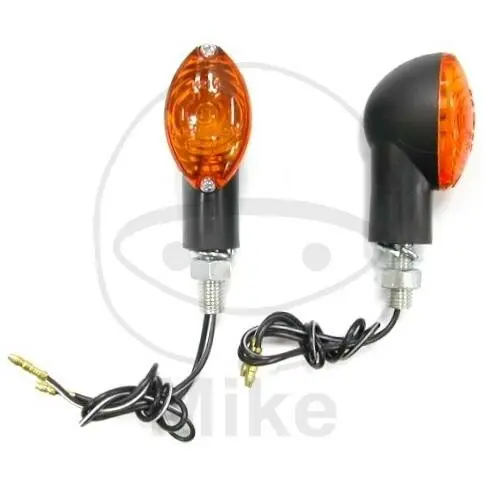 Top-Preis Mini turn signal pair JMP CATEYE black short E-mark 12V 21W M10 connection