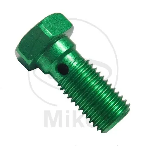 Banjo bolt single M10 x 1.25 aluminium green Aktuell