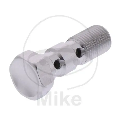 Sichere Zahlung Perno de banjo doble M 10 x 1,00 aluminio plata