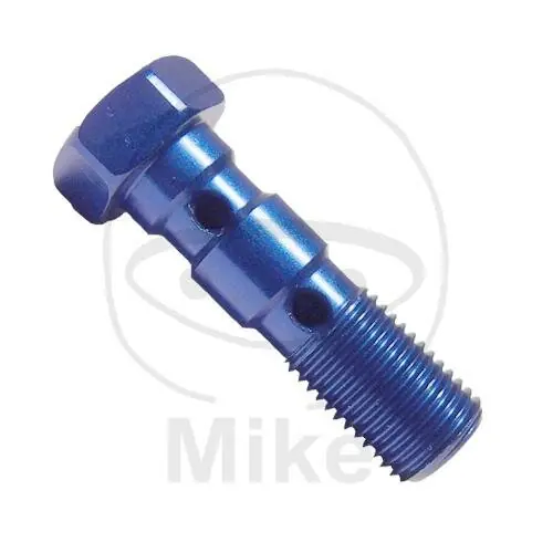 Bullone Banjo doppio M 10 x 1,00 alluminio blu Schneller Versand
