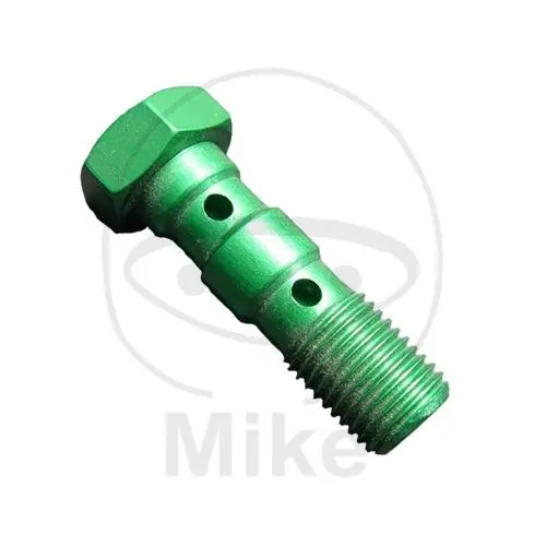 Preiswert Bullone Banjo doppio M 10 x 1,00 verde alluminio