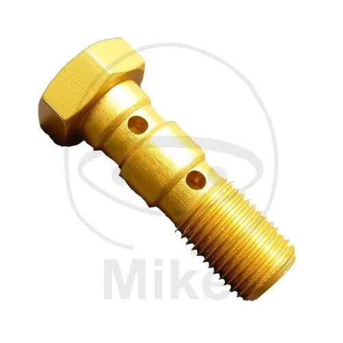 Aktuell Bullone Banjo doppio M 10 x 1,00 alluminio oro