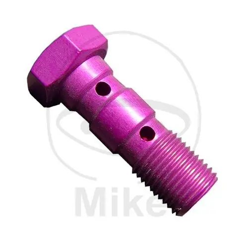 Hohlschraube doppelt M 10 x 1,00 Aluminium violett Nur Heute