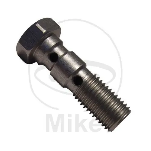 Preisreduziert Hohlschraube doppelt M10 x 1,25 Alu silber