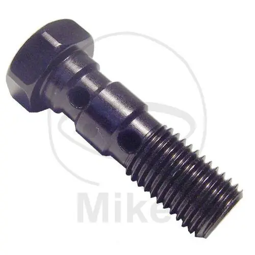 Letzte Chance Bullone Banjo doppio M10 x 1,25 alluminio nero