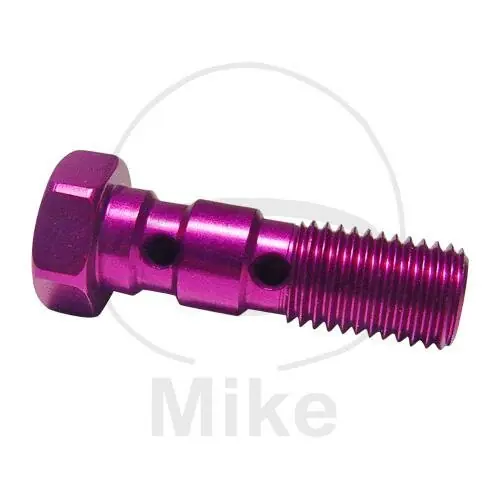 Bestseller Hohlschraube doppelt M10 x 1,25 Aluminium violett