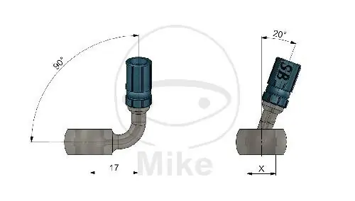 Raccord annulaire Vario Type 029 10 mm 90°/20° SR Acier inoxydable Echt