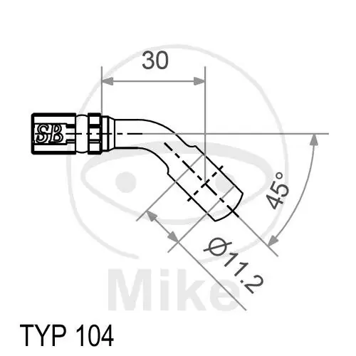 Raccordo ad anello Vario HD tipo 104 11,2 mm 45° argento Super-Preis