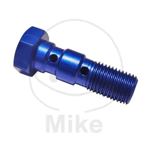 Wochenendangebot Hohlschraube doppelt 3/8-24 Aluminium blau