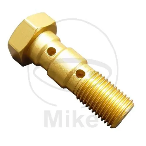 Neu Im Sortiment Banjo bolt double 3/8-24 aluminium gold
