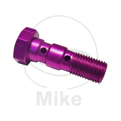 Bullone Banjo doppio 3/8-24 in alluminio viola Letzte Chance