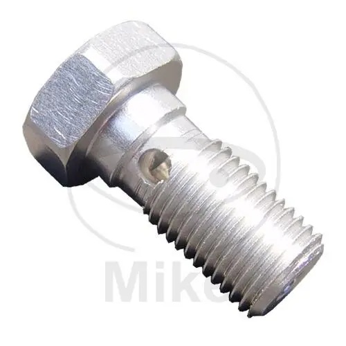 Solange Der Vorrat Reicht Bullone Banjo singolo 3/8-24 alluminio argento