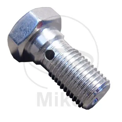 Echt Boulon à banjo simple 3/8-24 aluminium chromé