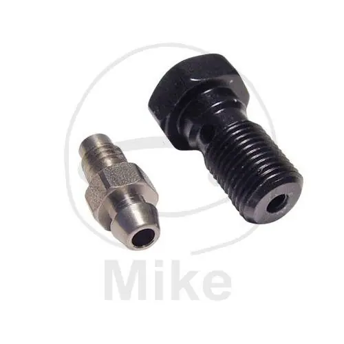 Günstig Banjo bolt single M10 x 1.25 aluminium black with breather nipple